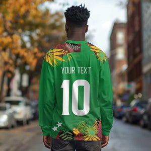 Custom Afro-St Kitts and Nevis Cricket Patriots Long Sleeve Shirt Caribbean Tropical Sporty - African Pride