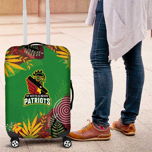 Afro-St Kitts and Nevis Cricket Patriots Luggage Cover Caribbean Tropical Sporty - African Pride