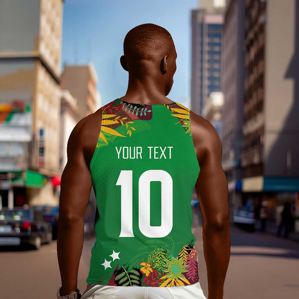 Custom Afro-St Kitts and Nevis Cricket Patriots Men Tank Top Caribbean Tropical Sporty - African Pride