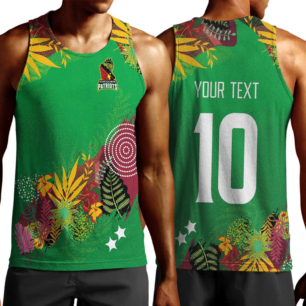 Custom Afro-St Kitts and Nevis Cricket Patriots Men Tank Top Caribbean Tropical Sporty - African Pride