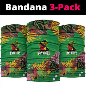 Afro-St Kitts and Nevis Cricket Patriots Neck Gaiter Caribbean Tropical Sporty - African Pride