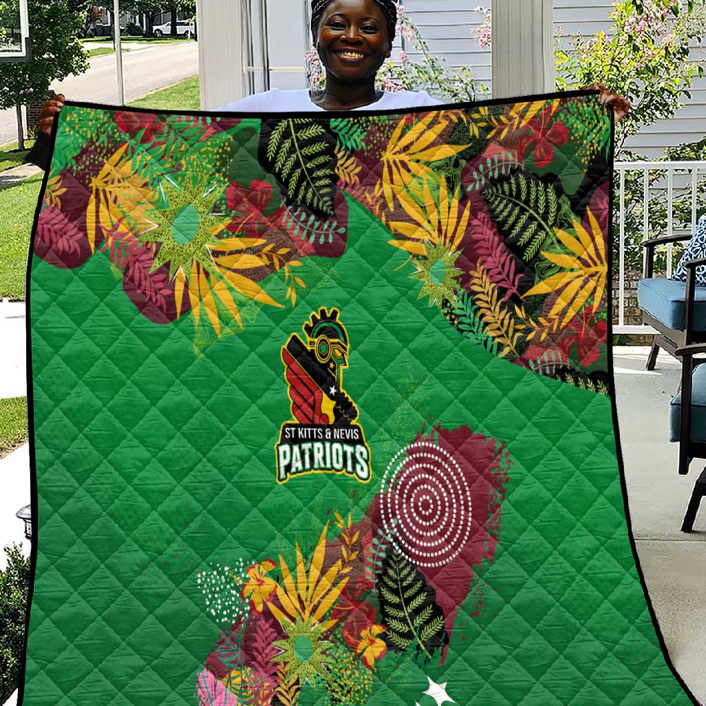 Afro-St Kitts and Nevis Cricket Patriots Quilt Caribbean Tropical Sporty - African Pride