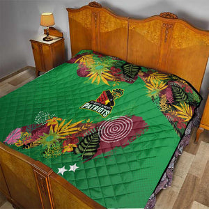 Afro-St Kitts and Nevis Cricket Patriots Quilt Caribbean Tropical Sporty - African Pride