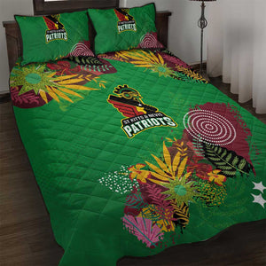 Afro-St Kitts and Nevis Cricket Patriots Quilt Bed Set Caribbean Tropical Sporty - African Pride