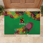 Afro-St Kitts and Nevis Cricket Patriots Rubber Doormat Caribbean Tropical Sporty - African Pride