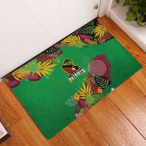 Afro-St Kitts and Nevis Cricket Patriots Rubber Doormat Caribbean Tropical Sporty - African Pride