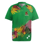 Custom Afro-St Kitts and Nevis Cricket Patriots Rugby Jersey Caribbean Tropical Sporty - African Pride