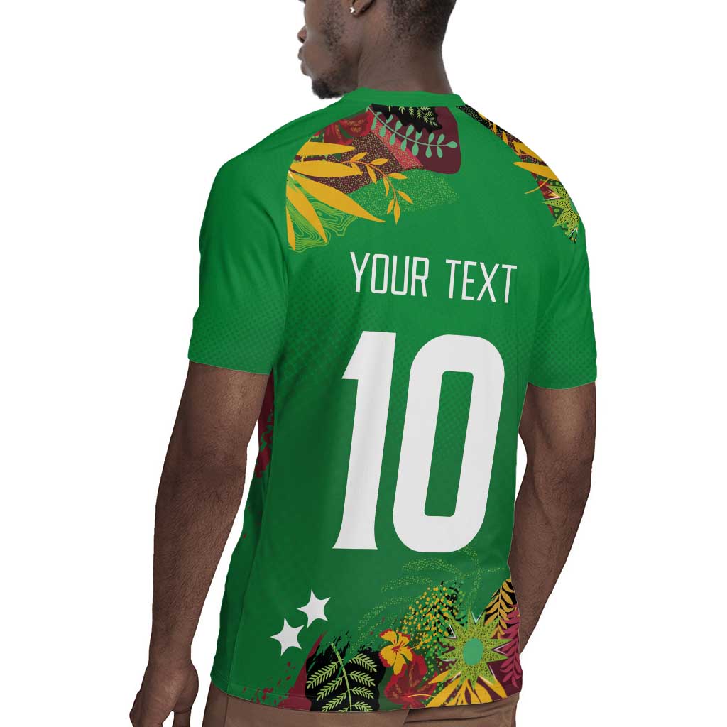 Custom Afro-St Kitts and Nevis Cricket Patriots Rugby Jersey Caribbean Tropical Sporty - African Pride