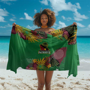 Afro-St Kitts and Nevis Cricket Patriots Sarong Caribbean Tropical Sporty - African Pride
