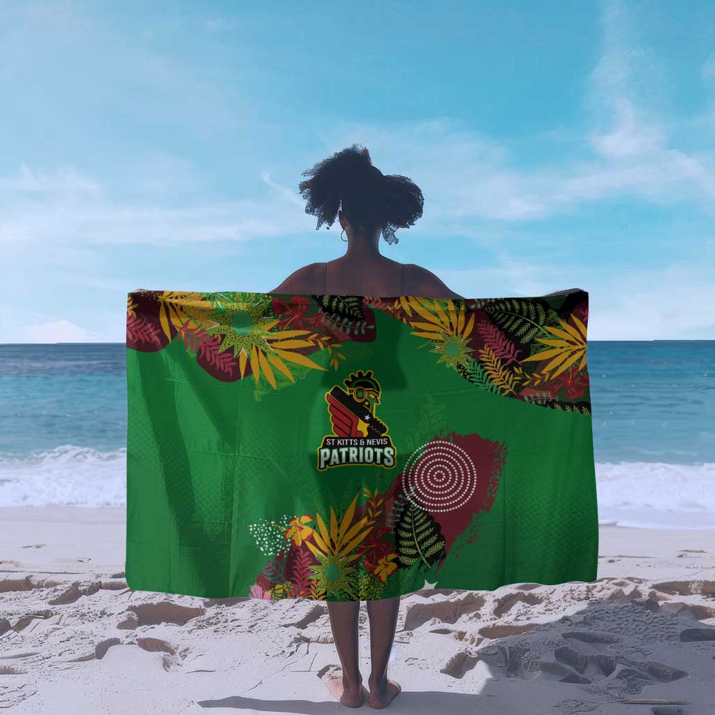 Afro-St Kitts and Nevis Cricket Patriots Sarong Caribbean Tropical Sporty - African Pride