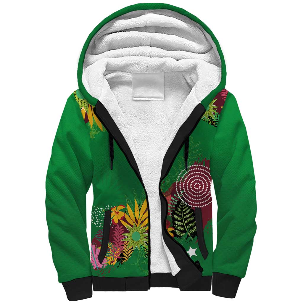 Custom Afro-St Kitts and Nevis Cricket Patriots Sherpa Hoodie Caribbean Tropical Sporty - African Pride
