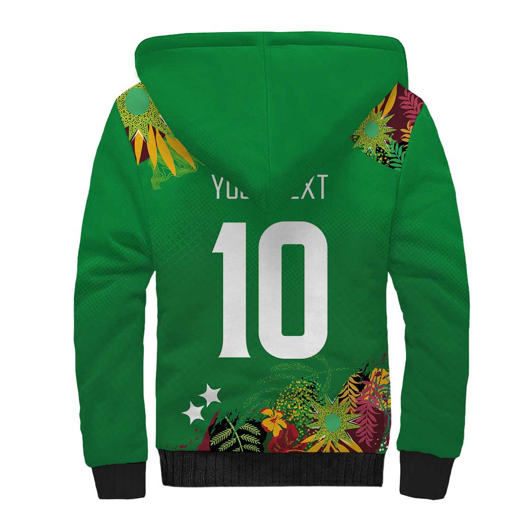 Custom Afro-St Kitts and Nevis Cricket Patriots Sherpa Hoodie Caribbean Tropical Sporty - African Pride
