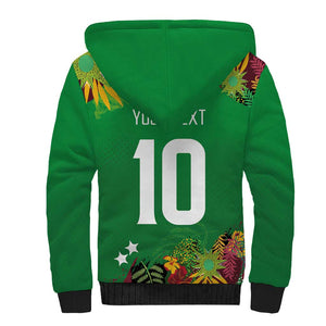 Custom Afro-St Kitts and Nevis Cricket Patriots Sherpa Hoodie Caribbean Tropical Sporty - African Pride