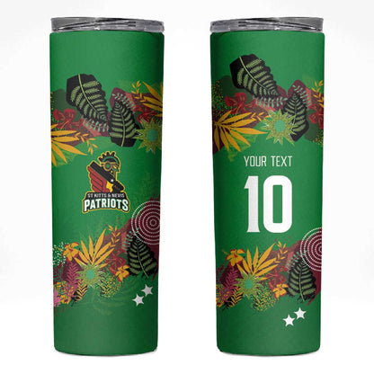 Custom Afro-St Kitts and Nevis Cricket Patriots Skinny Tumbler Caribbean Tropical Sporty - African Pride