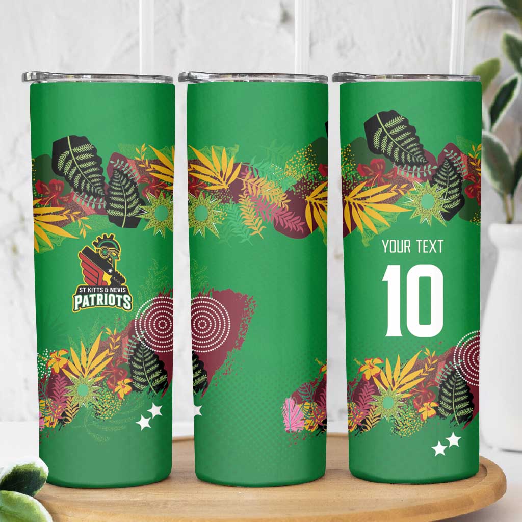 Custom Afro-St Kitts and Nevis Cricket Patriots Skinny Tumbler Caribbean Tropical Sporty - African Pride