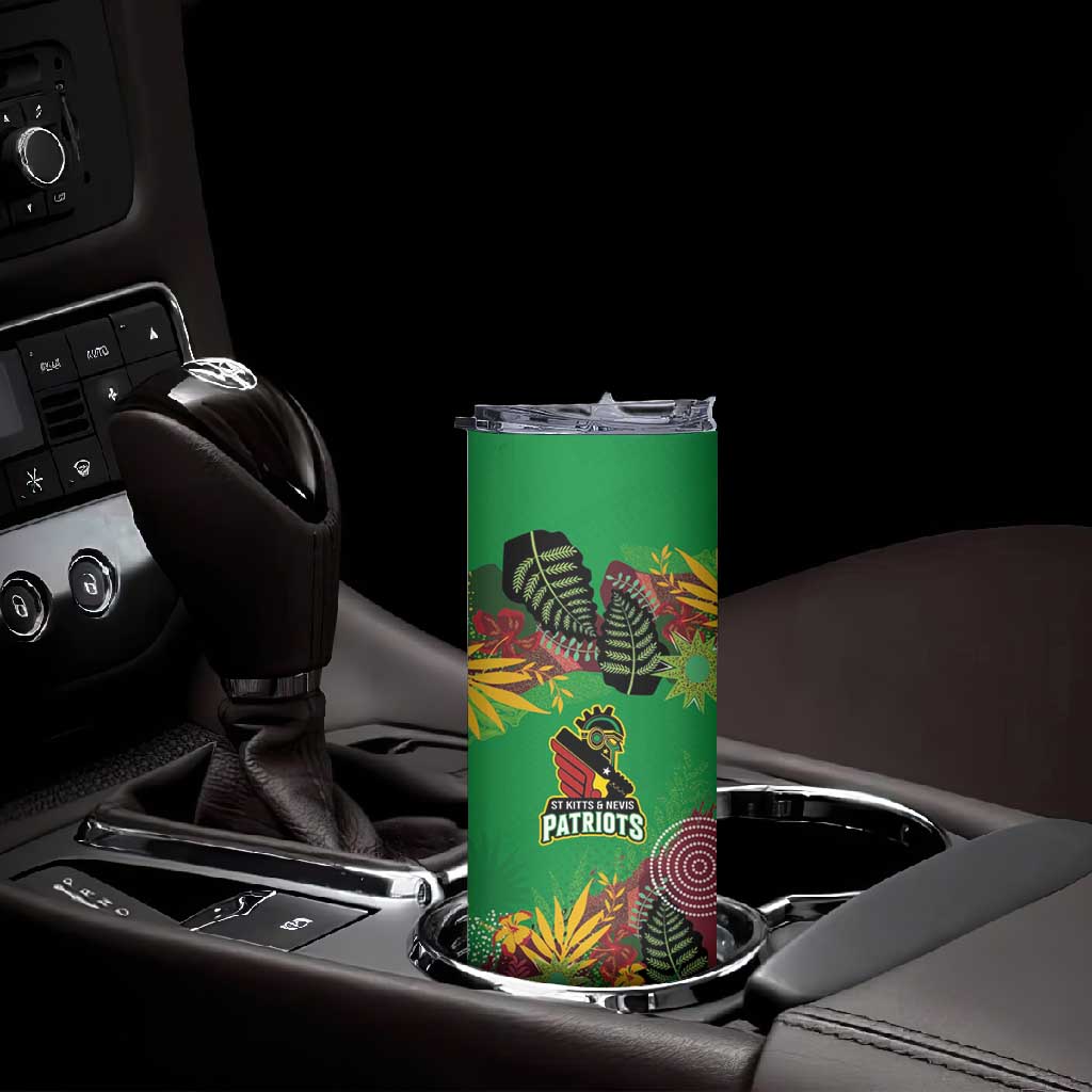 Custom Afro-St Kitts and Nevis Cricket Patriots Skinny Tumbler Caribbean Tropical Sporty - African Pride