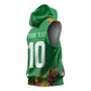 Custom Afro-St Kitts and Nevis Cricket Patriots Sleeveless Hoodie Caribbean Tropical Sporty - African Pride