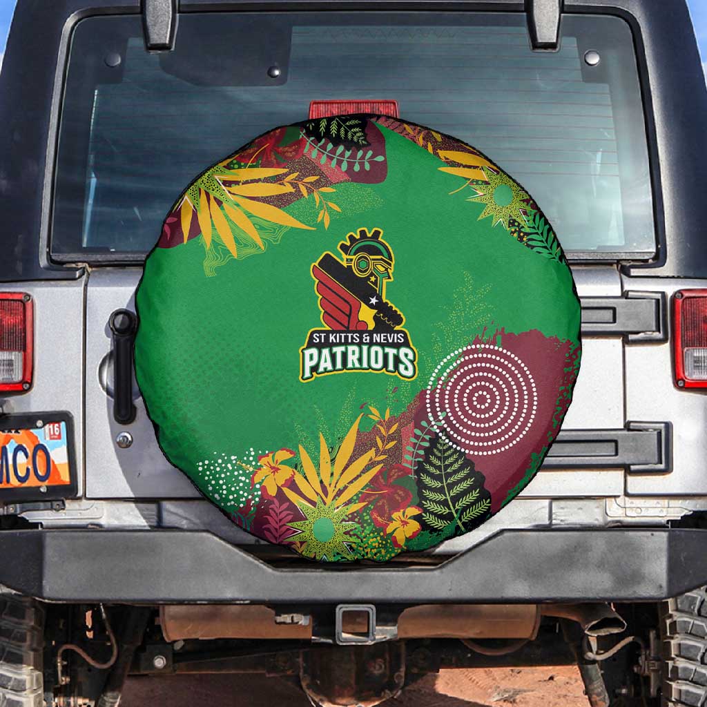 Afro-St Kitts and Nevis Cricket Patriots Spare Tire Cover Caribbean Tropical Sporty - African Pride