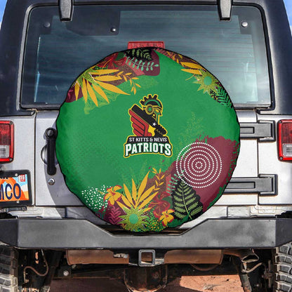 Afro-St Kitts and Nevis Cricket Patriots Spare Tire Cover Caribbean Tropical Sporty - African Pride