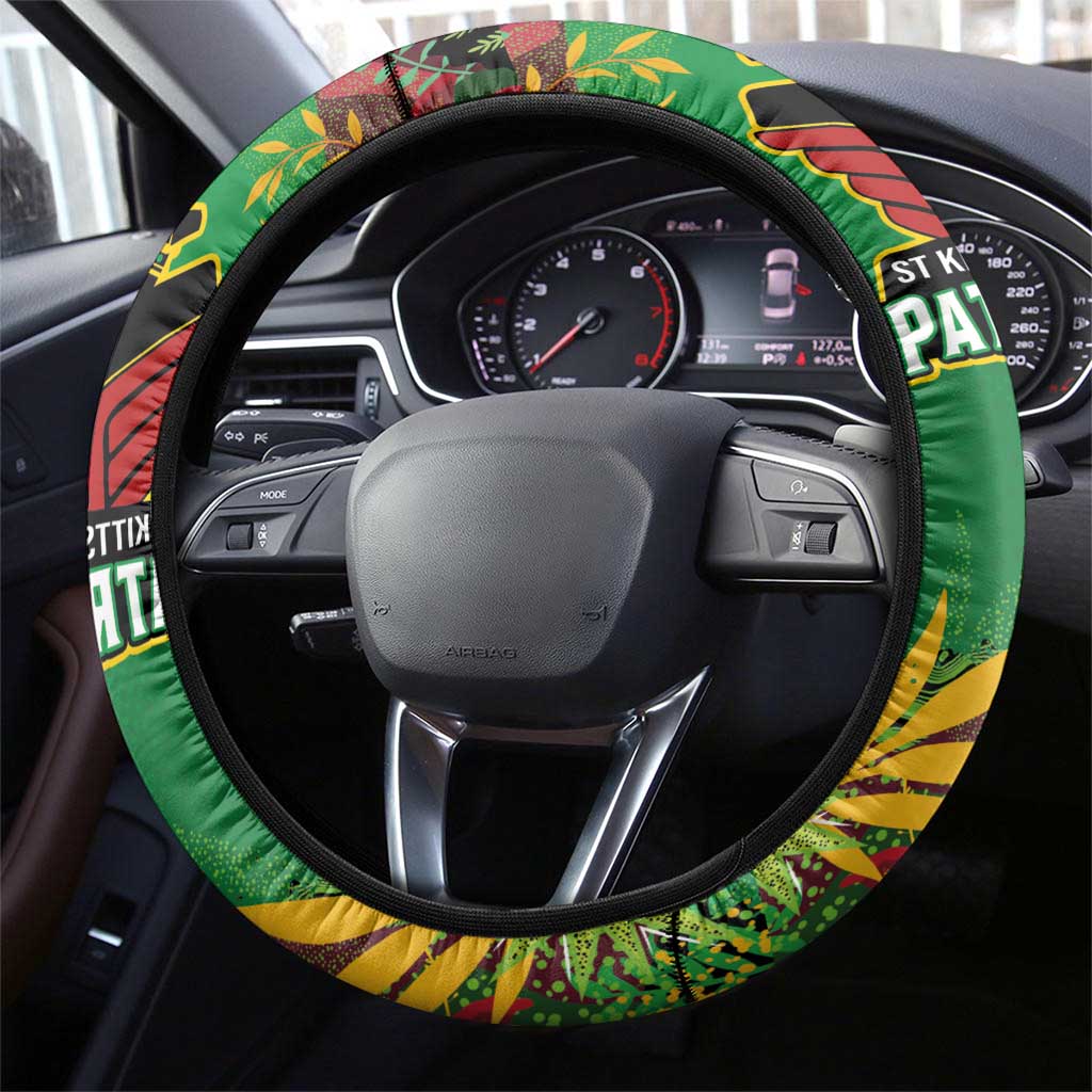 Afro-St Kitts and Nevis Cricket Patriots Steering Wheel Cover Caribbean Tropical Sporty - African Pride
