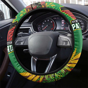 Afro-St Kitts and Nevis Cricket Patriots Steering Wheel Cover Caribbean Tropical Sporty - African Pride