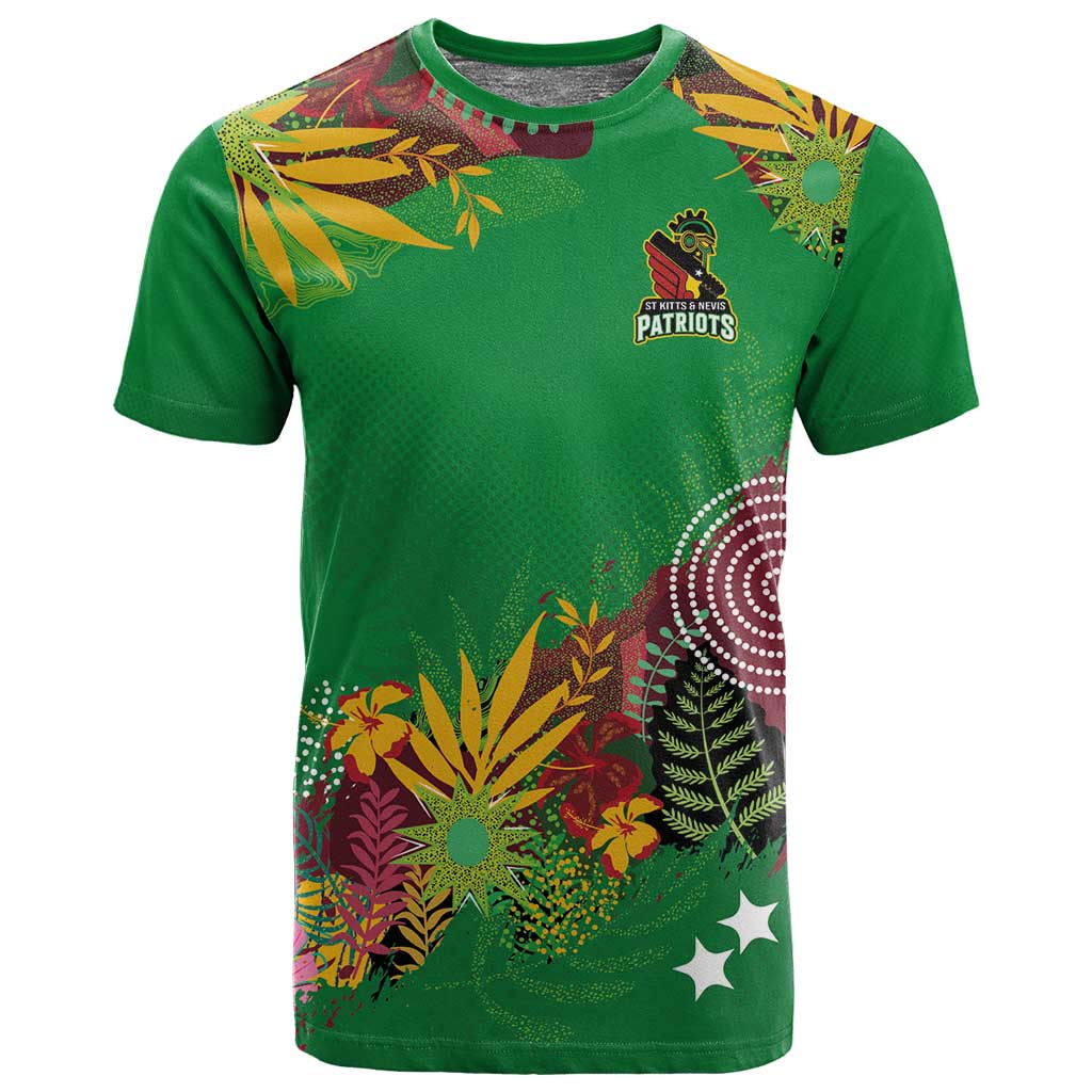 Custom Afro-St Kitts and Nevis Cricket Patriots T shirt Caribbean Tropical Sporty - African Pride