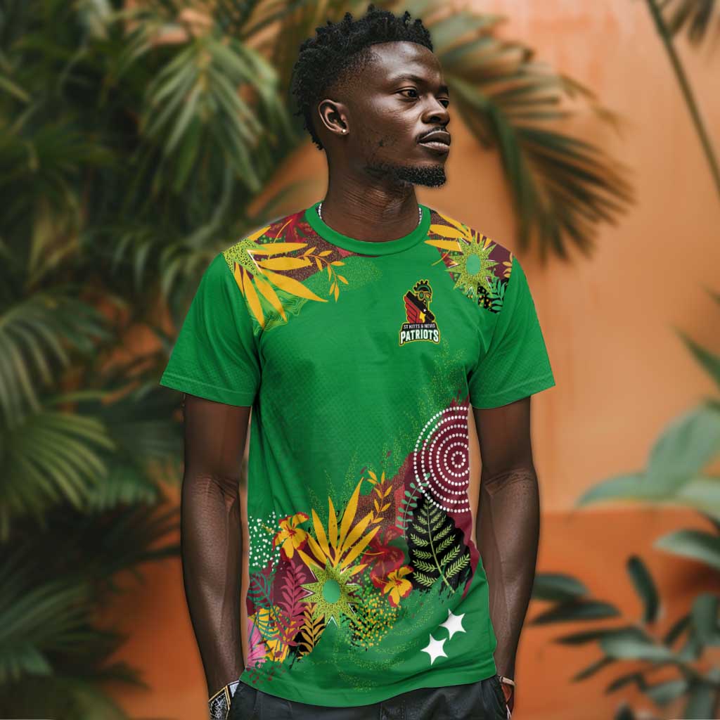 Custom Afro-St Kitts and Nevis Cricket Patriots T shirt Caribbean