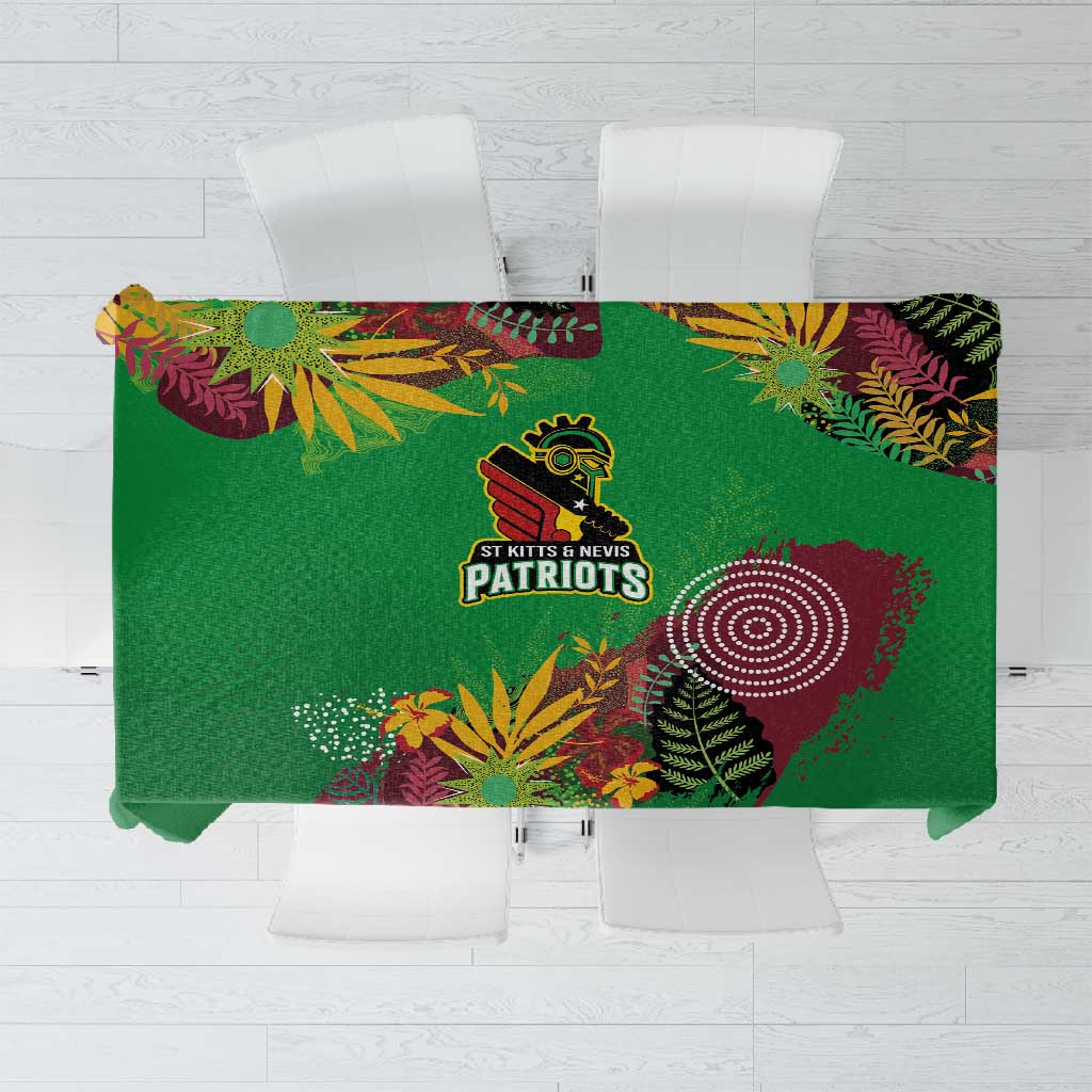 Afro-St Kitts and Nevis Cricket Patriots Tablecloth Caribbean Tropical Sporty - African Pride