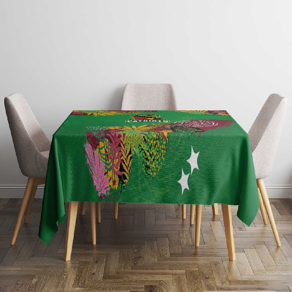 Afro-St Kitts and Nevis Cricket Patriots Tablecloth Caribbean Tropical Sporty - African Pride