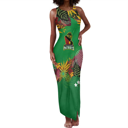 Custom Afro-St Kitts and Nevis Cricket Patriots Tank Maxi Dress Caribbean Tropical Sporty - African Pride