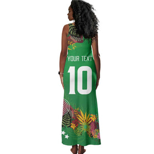 Custom Afro-St Kitts and Nevis Cricket Patriots Tank Maxi Dress Caribbean Tropical Sporty - African Pride