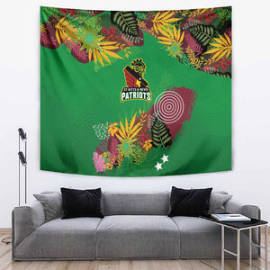 Afro-St Kitts and Nevis Cricket Patriots Tapestry Caribbean Tropical Sporty - African Pride