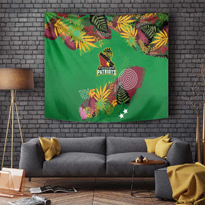Afro-St Kitts and Nevis Cricket Patriots Tapestry Caribbean Tropical Sporty - African Pride