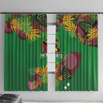 Afro-St Kitts and Nevis Cricket Patriots Window Curtain Caribbean Tropical Sporty - African Pride