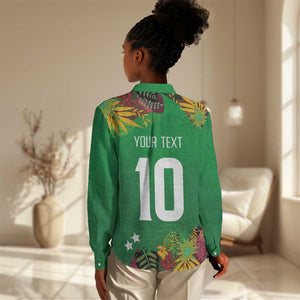 Custom Afro-St Kitts and Nevis Cricket Patriots Women Casual Shirt Caribbean Tropical Sporty - African Pride