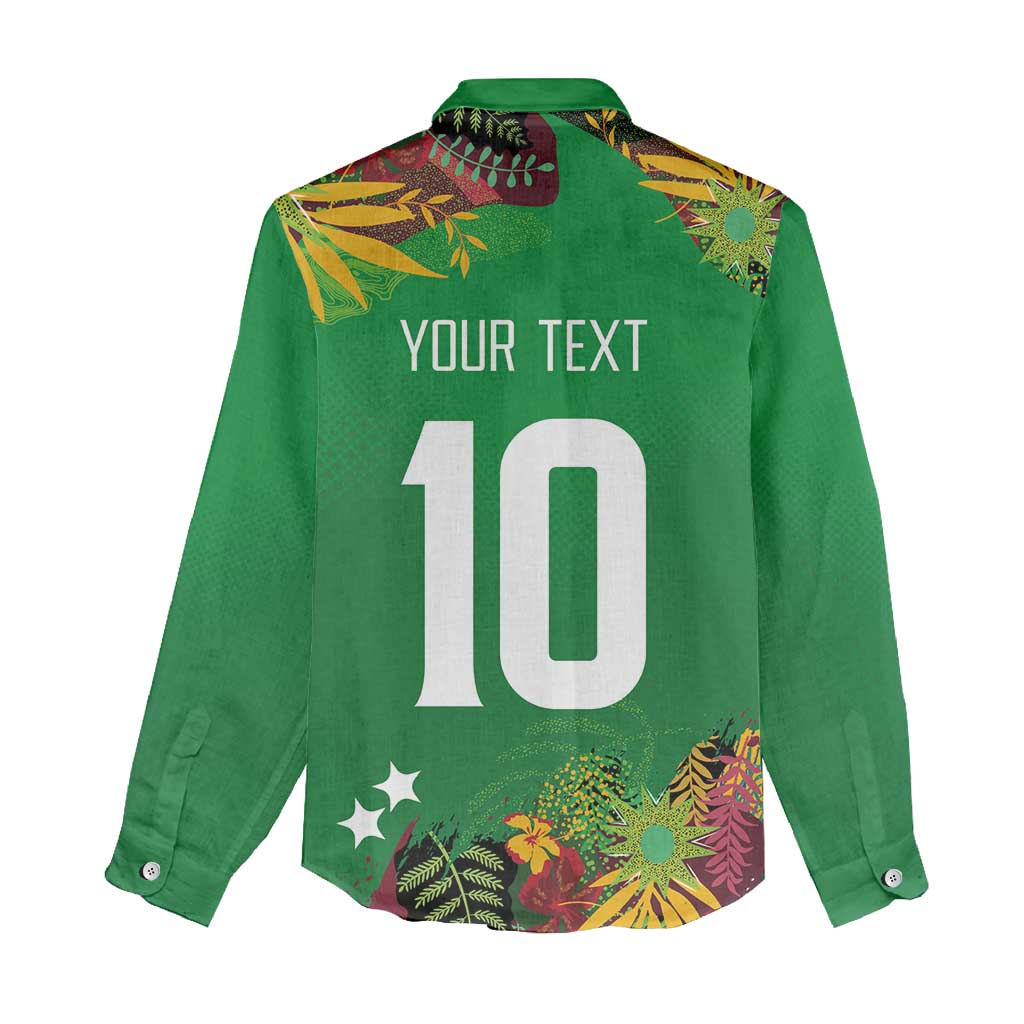 Custom Afro-St Kitts and Nevis Cricket Patriots Women Casual Shirt Caribbean Tropical Sporty - African Pride