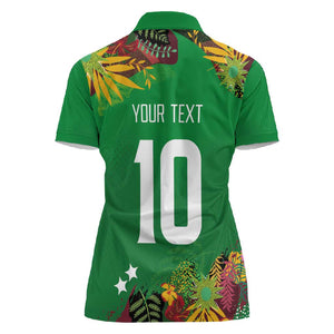 Custom Afro-St Kitts and Nevis Cricket Patriots Women Polo Shirt Caribbean Tropical Sporty - African Pride
