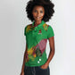 Custom Afro-St Kitts and Nevis Cricket Patriots Women Polo Shirt Caribbean Tropical Sporty - African Pride