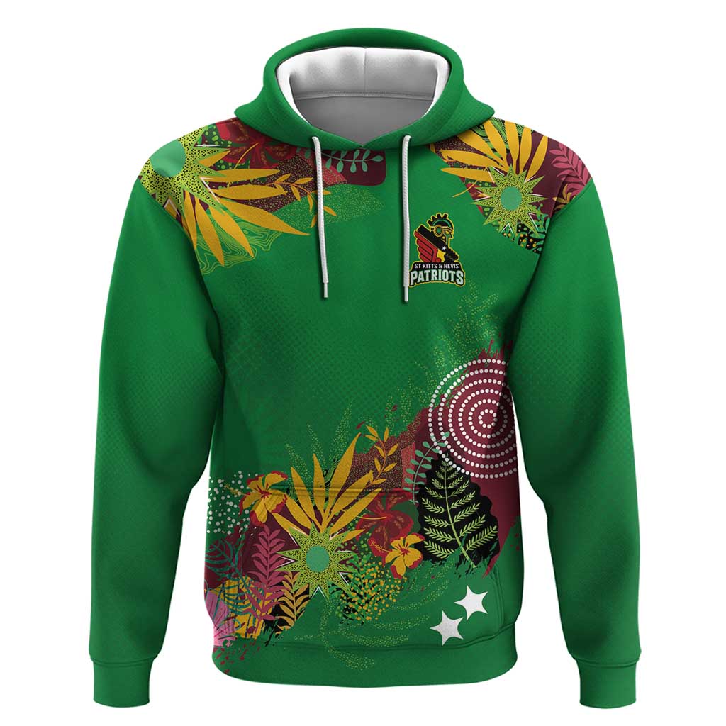 Custom Afro-St Kitts and Nevis Cricket Patriots Zip Hoodie Caribbean Tropical Sporty - African Pride