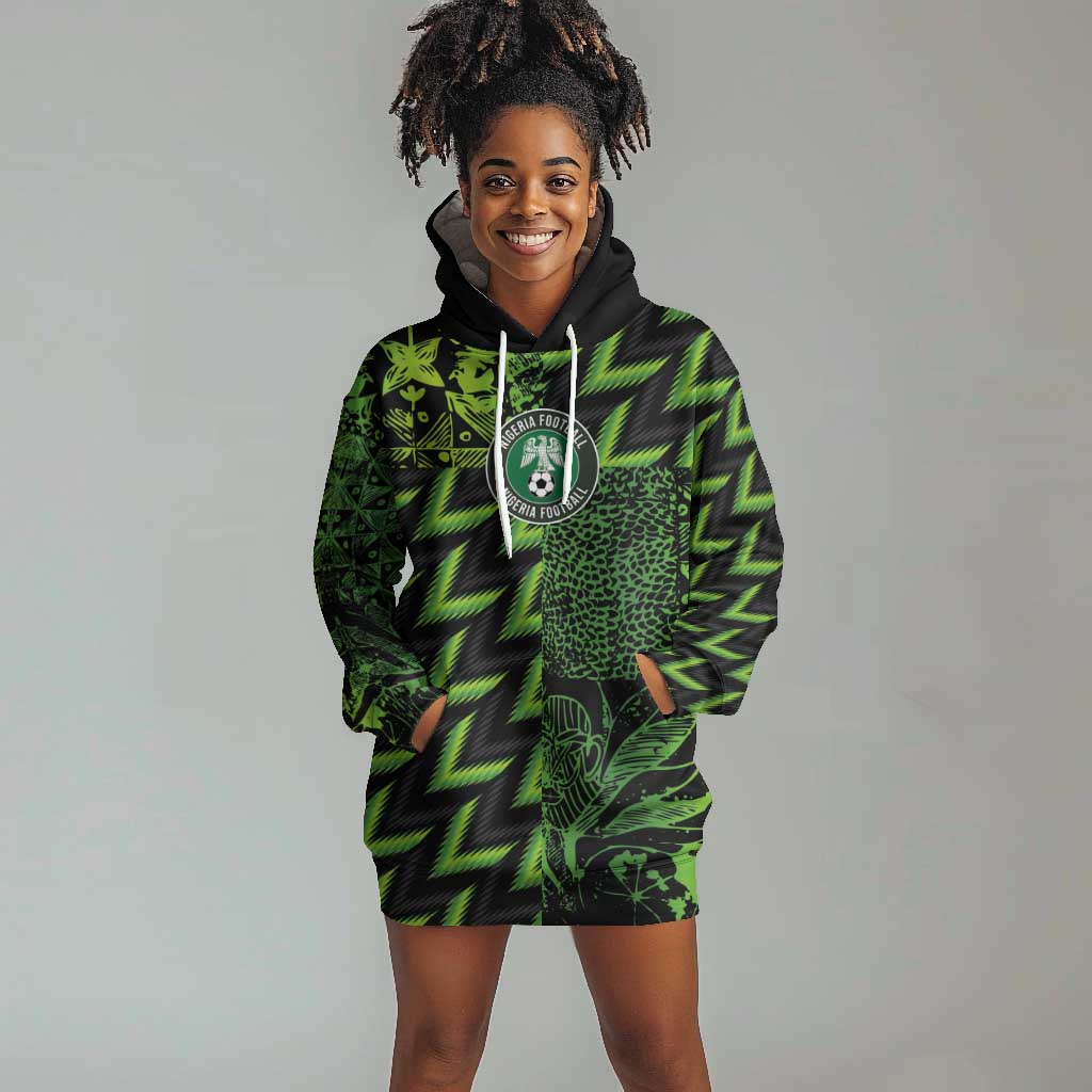 Nigeria Football Custom Hoodie Dress Champions-Super Eagles - African Pride