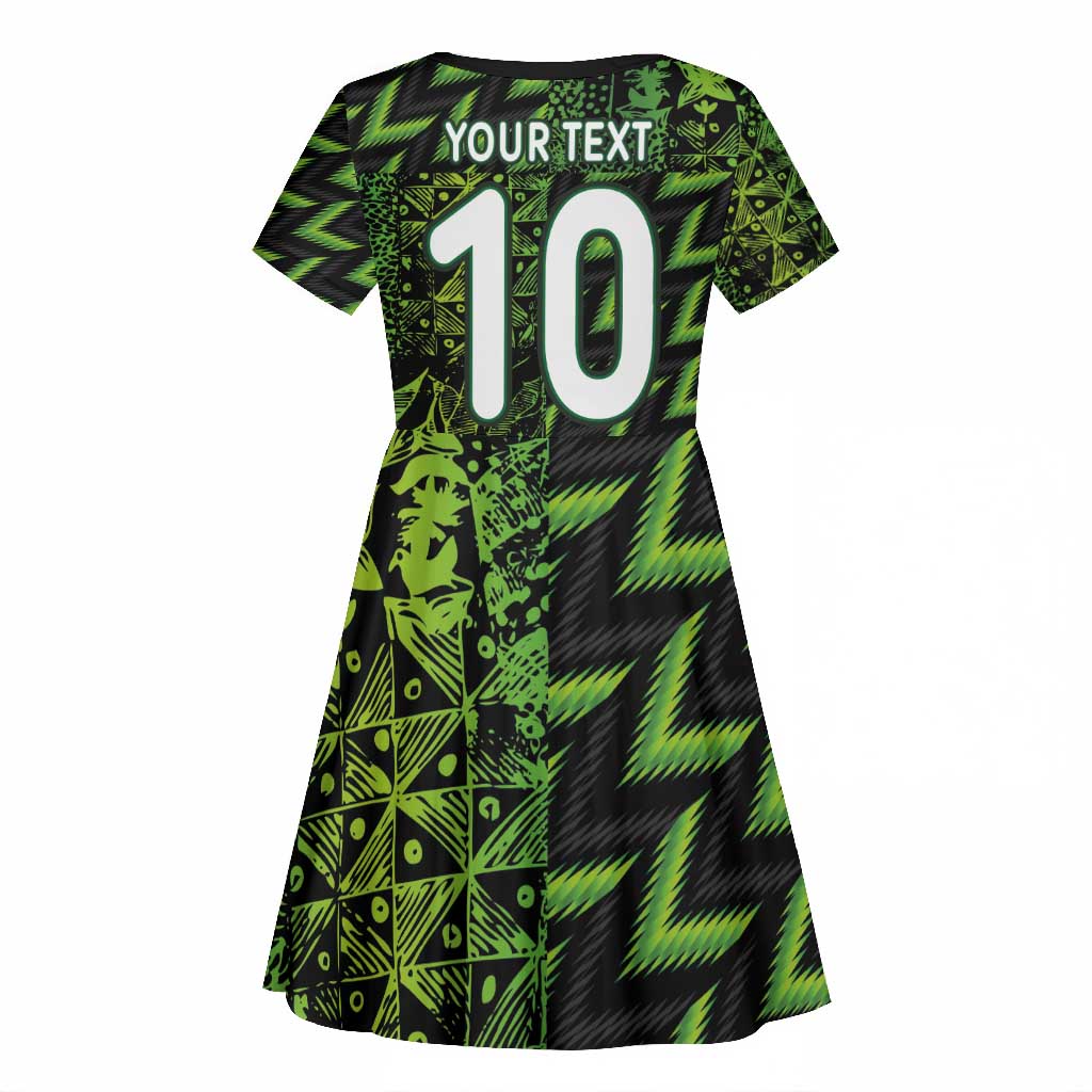 Nigeria Football Custom Kid Short Sleeve Dress Champions-Super Eagles - African Pride