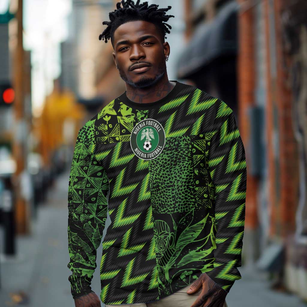 Nigeria Football Custom Long Sleeve Shirt Champions-Super Eagles - African Pride