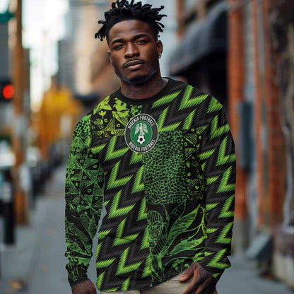 Nigeria Football Custom Long Sleeve Shirt Champions-Super Eagles - African Pride