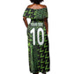Nigeria Football Custom Off Shoulder Maxi Dress Champions-Super Eagles - African Pride