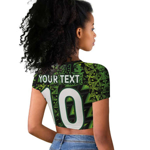 Nigeria Football Custom Raglan Cropped T shirt Champions-Super Eagles - African Pride