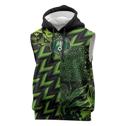 Nigeria Football Custom Sleeveless Hoodie Champions-Super Eagles - African Pride