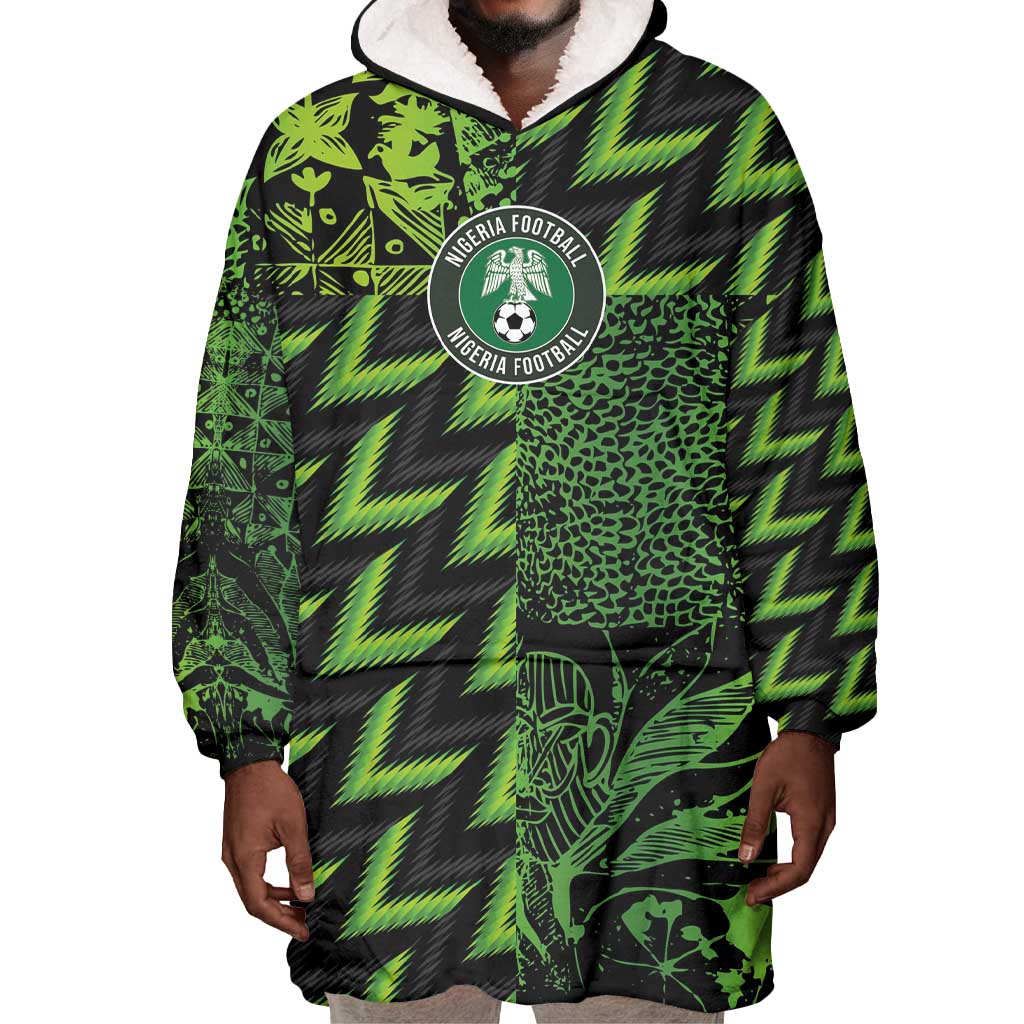 Nigeria Football Custom Wearable Blanket Hoodie Champions-Super Eagles - African Pride