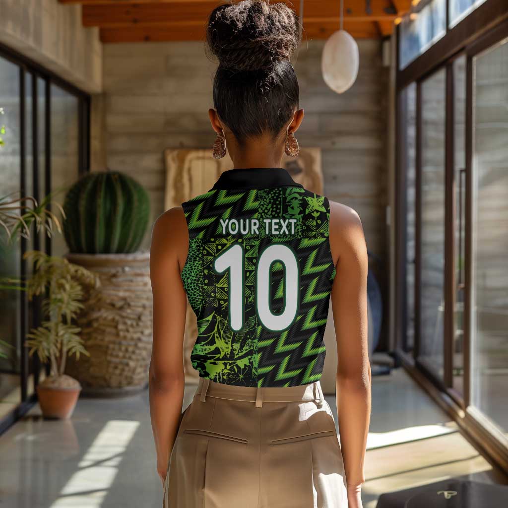 Nigeria Football Custom Women Sleeveless Polo Shirt Champions-Super Eagles - African Pride