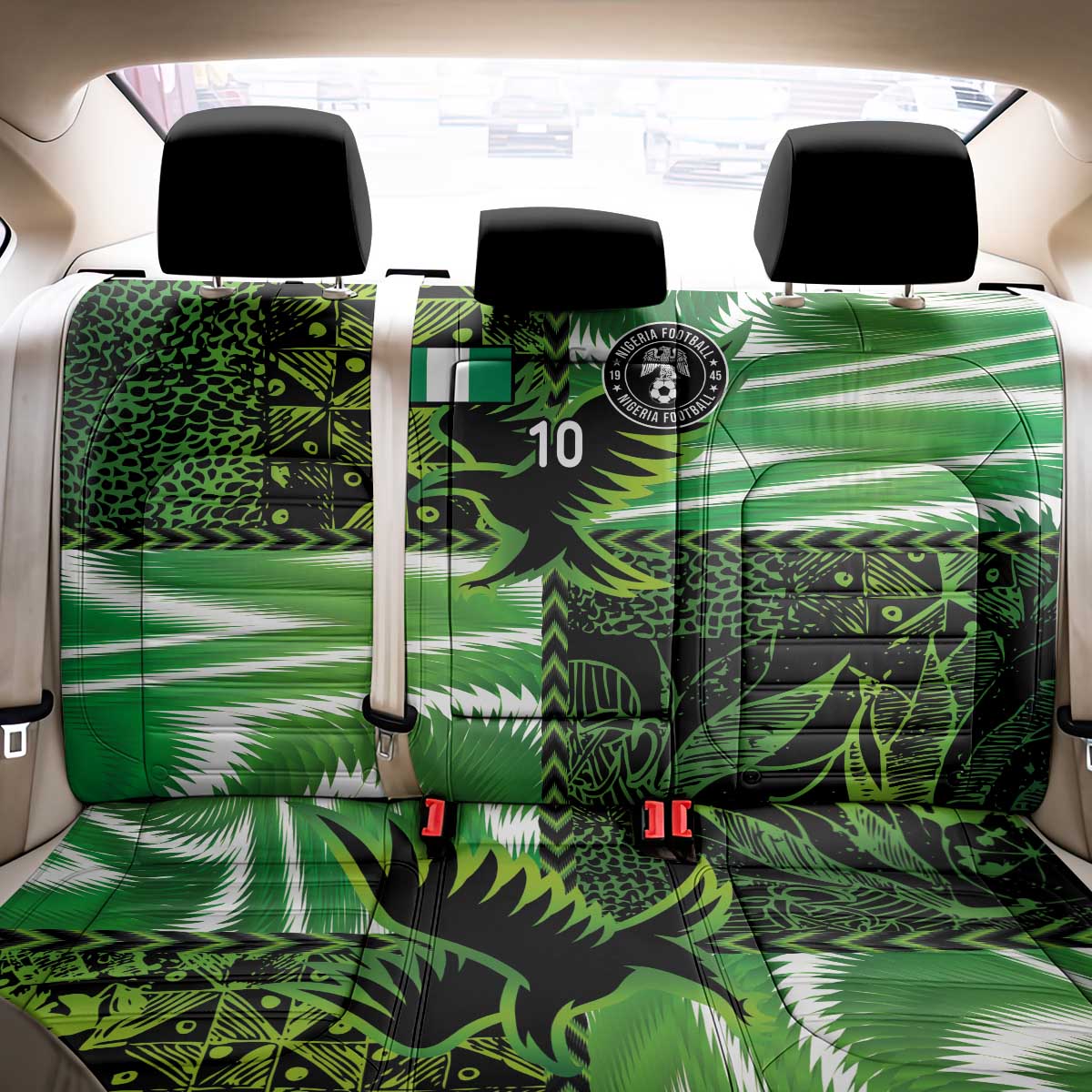 Nigeria Football Custom Back Car Seat Cover Super Eagles-Africa Spirit - African Pride