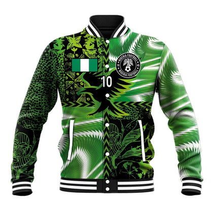 Nigeria Football Custom Baseball Jacket Super Eagles-Africa Spirit - African Pride